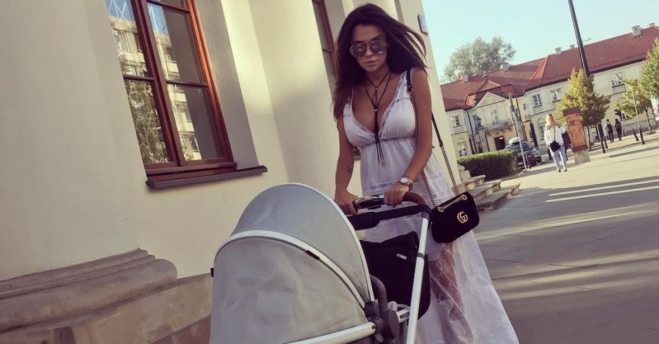 Natalia Siwiec z wózkiem