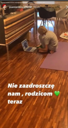 Nauka zdalna dziecka Joanny Moro