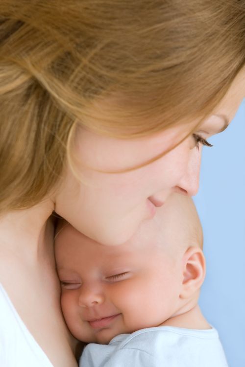 niemowlę, mama, dziecko, uśmiech dziecka