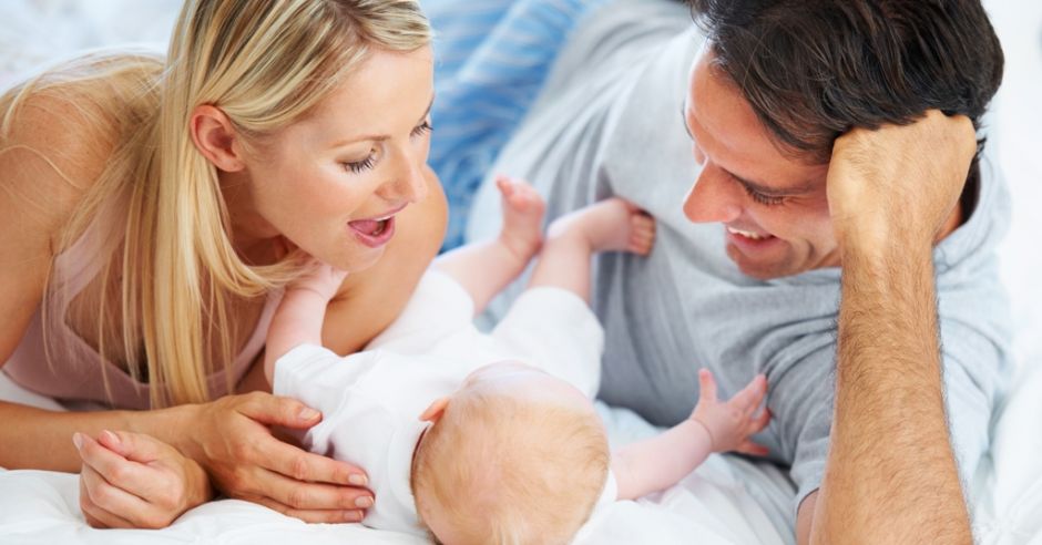 niemowlę, mama, tata