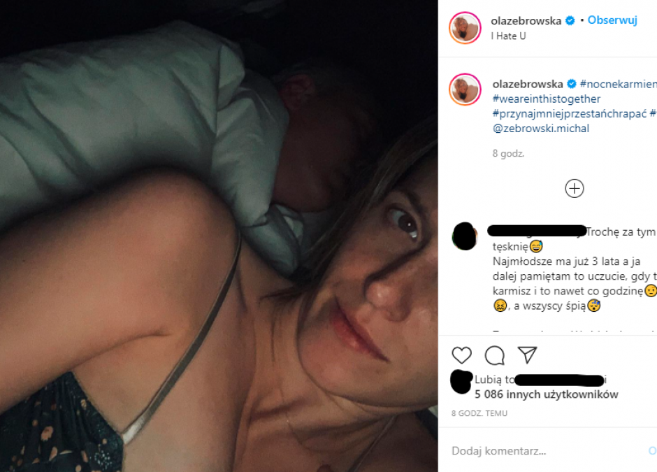 Ola Żebrowska narzeka na chrapiącego męża