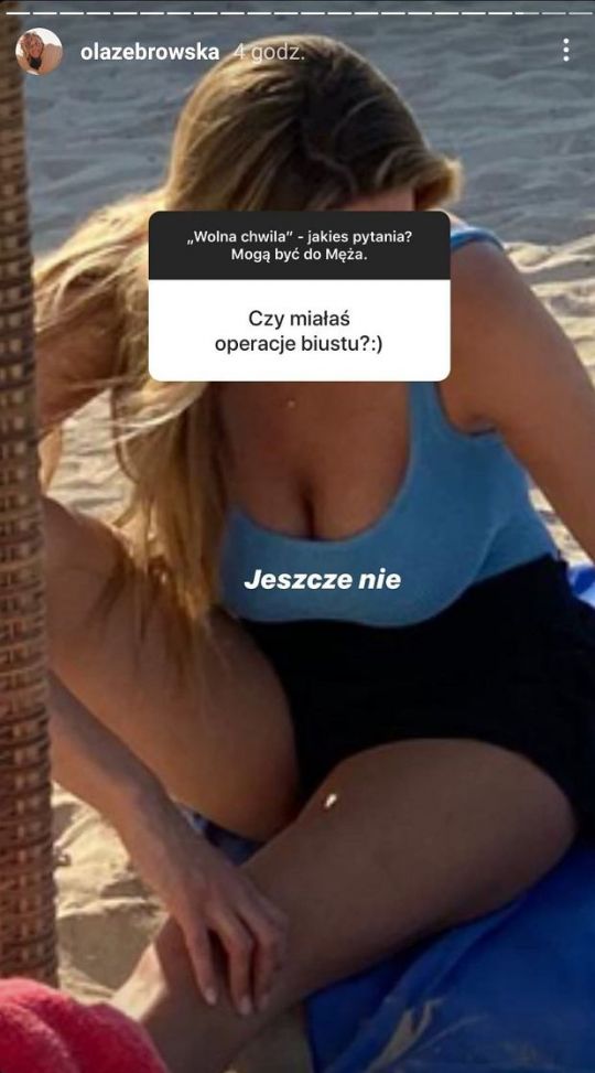 Aleksandra Żebrowska odpowiada na pytania o operację biustu