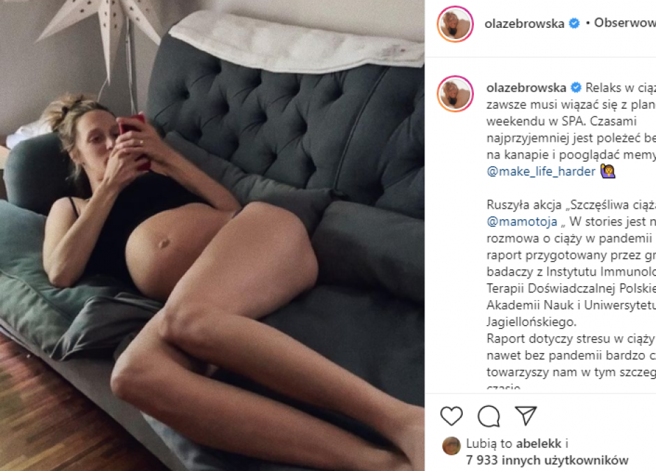 Ola Żebrowska relaksuje się w ciąży