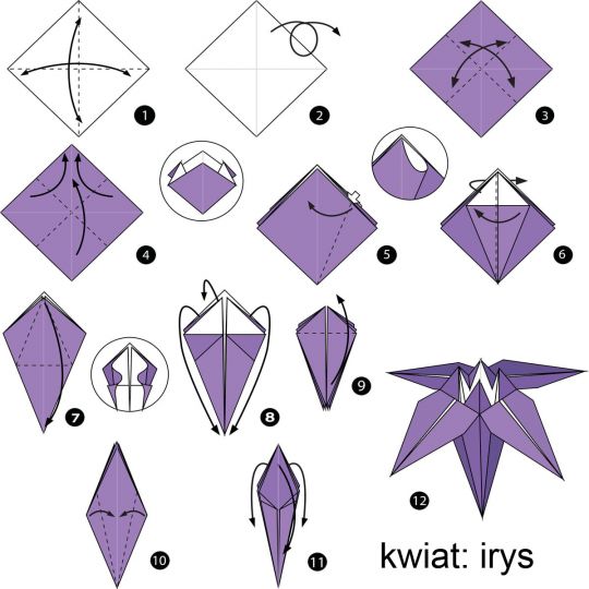 origami dla dzieci kwiat