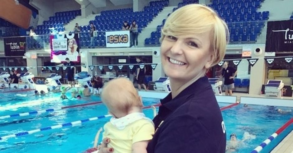 Otylia Jędrzejczak z córką