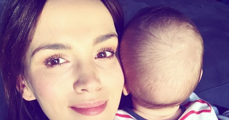 Paulina Krupińska z dzieckiem