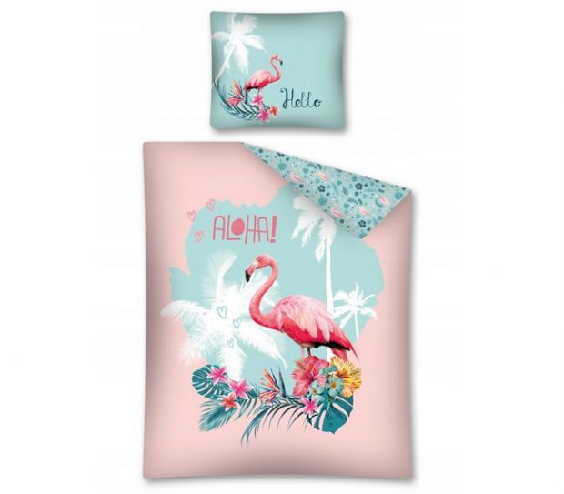 pościel do przedszkola z flamingami