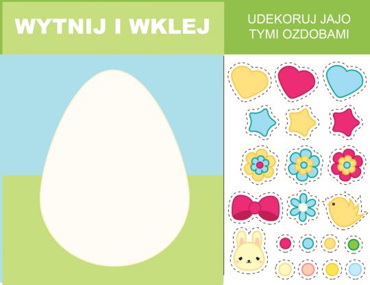 prace plastyczne wielkanoc szablon do druku pisanka
