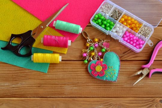 prezent dla babci DIY brelok serduszko