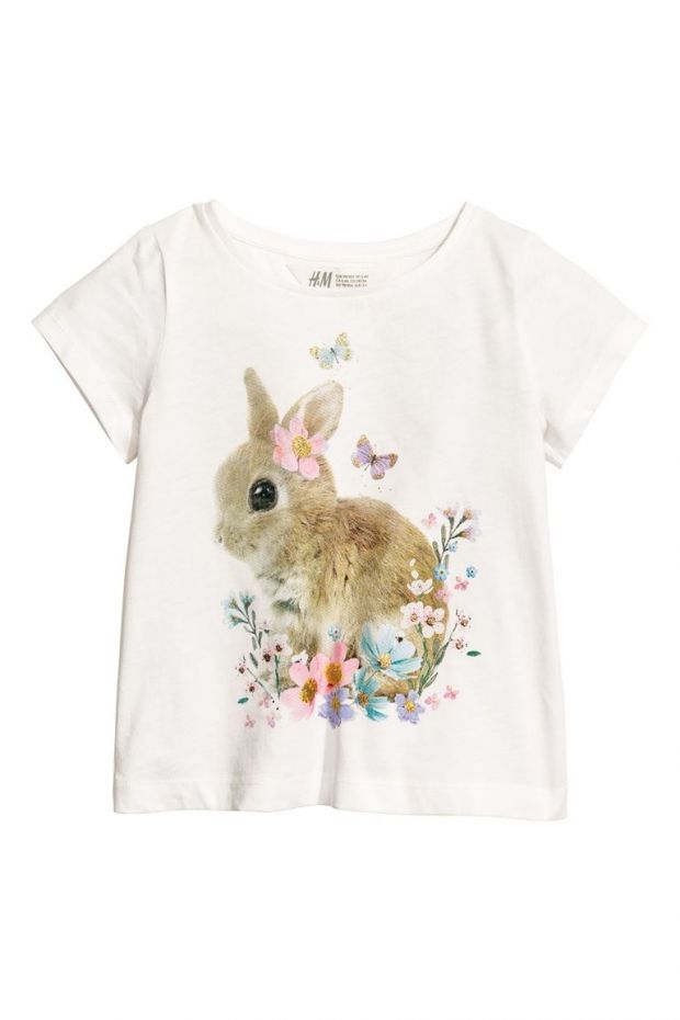 prezent koszulka dla dziewczynki z Zajączkiem 19.99zł H&M