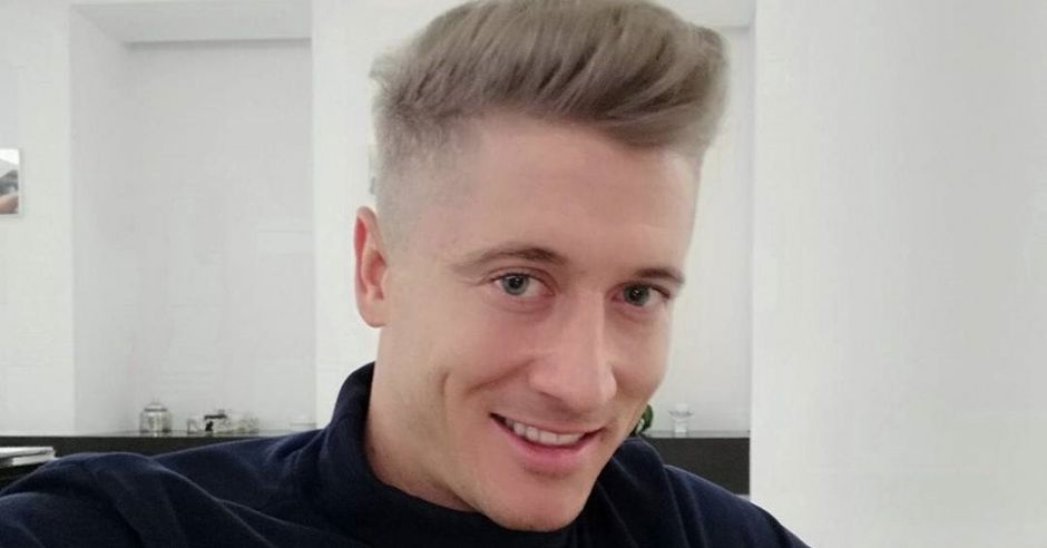 Robert Lewandowski w nowej fryzurze