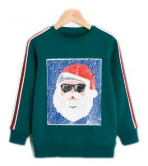Bluza z cekinami i Mikołajem