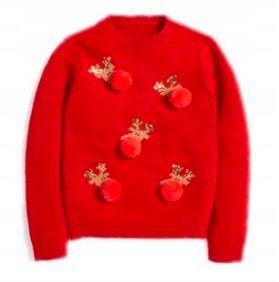 Sweter z pomponami