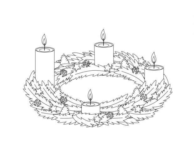 symbole adwentu obrazki: wieniec