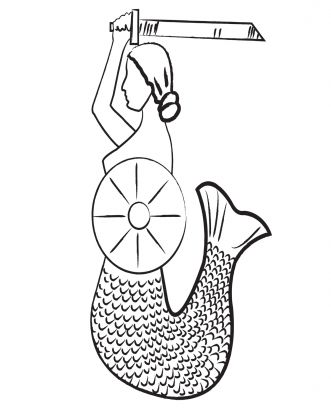 symbole narodowe kolorowanki syrenka