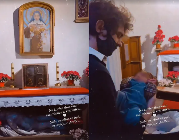 synek Idy Nowakowskiej w kościele