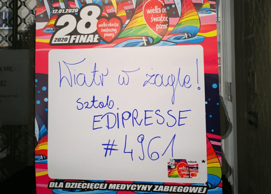 sztab WOŚP 2020 w Edipressie