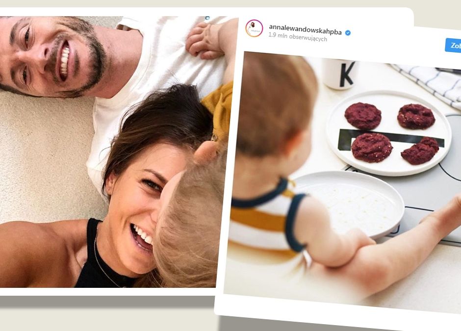 talerzyk i kubeczek z literkami w stylu Klary Lewandowskiej