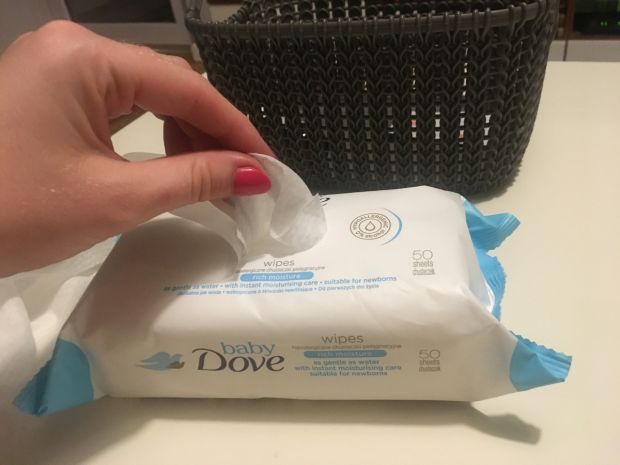 Test chusteczek Baby Dove