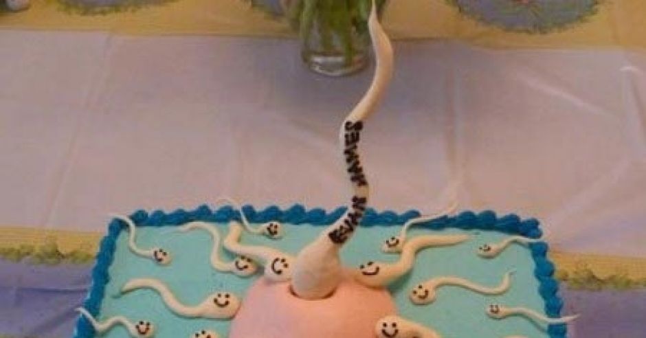tort, babyshower, tort dla ciężarnej, tort z plemnikami