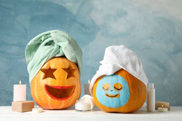 wesoła dynia na halloween wzór