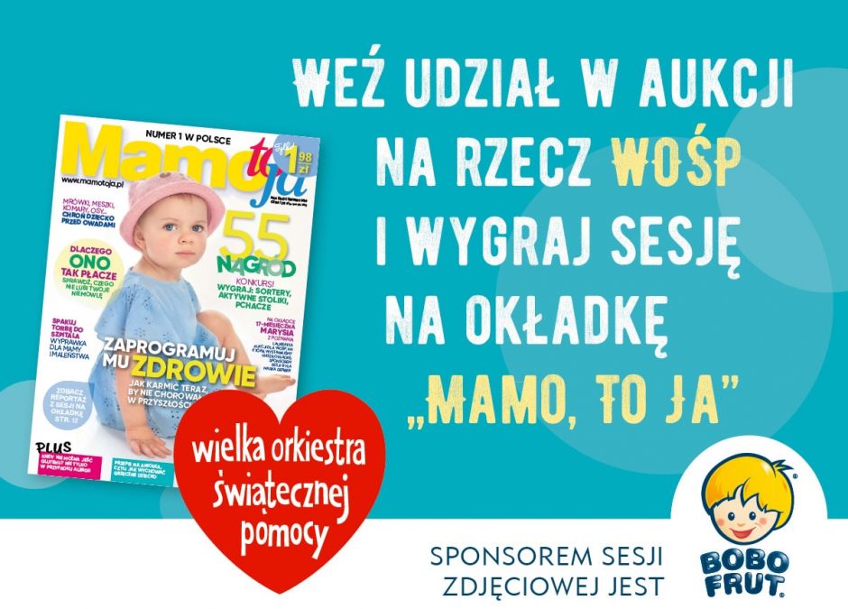 WOŚP 2020 aukcja Mamo, To Ja BoboFrut