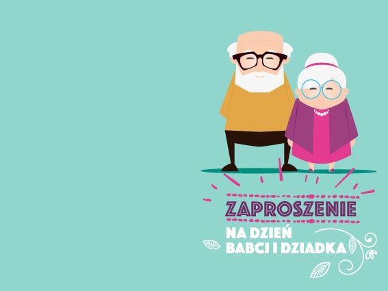 zaproszenie na Dzień Babci i Dziadka wzór 4