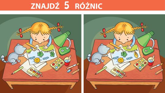 znajdź różnice dla dzieci dziewczynka