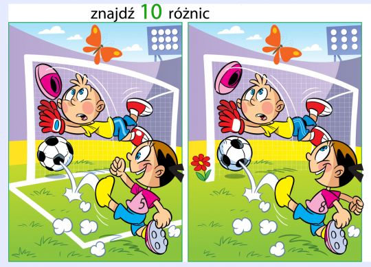 znajdź różnice dla dzieci football