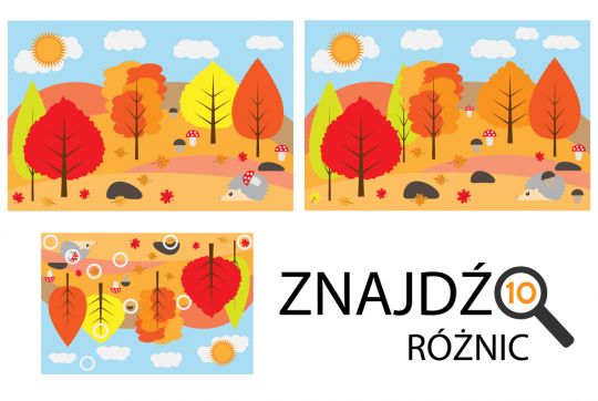 znajdź różnice dla dzieci las
