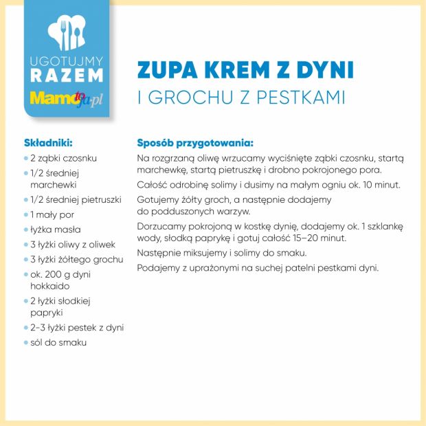 Zupa krem z dyni i grochu